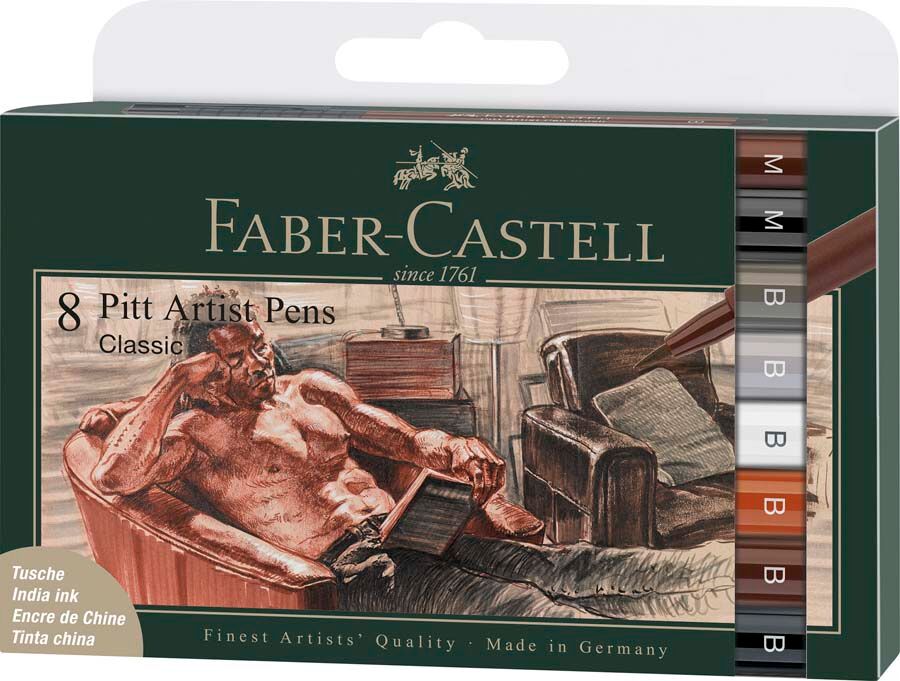 Faber-Castell Pitt Artist Pen Faber Classic 8 colores