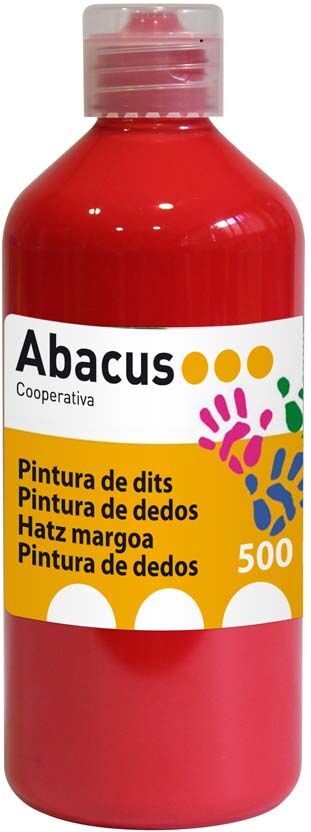 Abacus Pintura de dedos  500 ml rojo