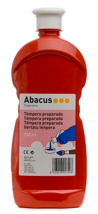 Abacus Témpera preparada  750ml rojo