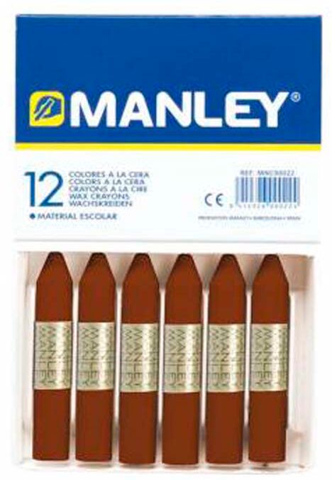 Manley Cera grasa  pardo 12u