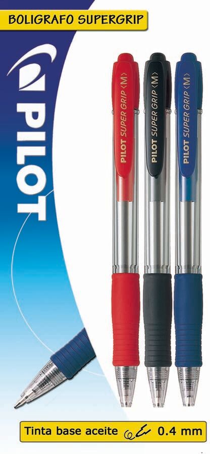 Pilot Bolígrafos  Supergrip 3 colores