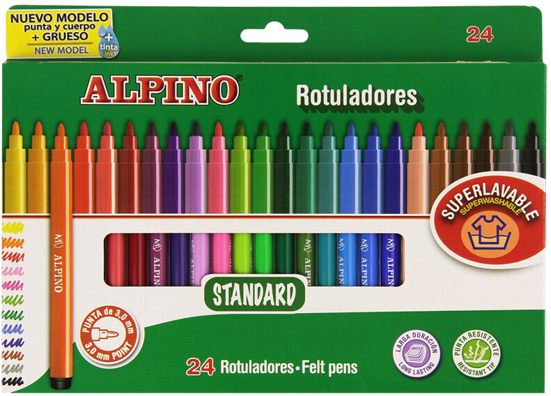 Alpino Rotuladores de colores  24u