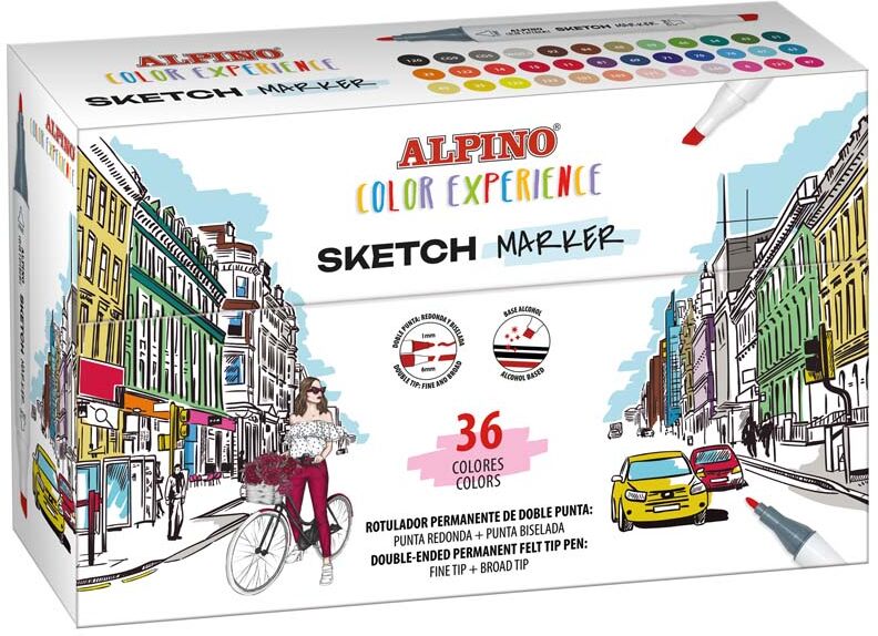 Alpino Marcadores Sketch  Color Experience 36 colores