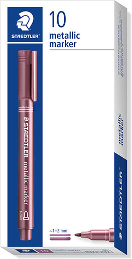 Staedtler Rotulador permanente  metalizado rosa 10u