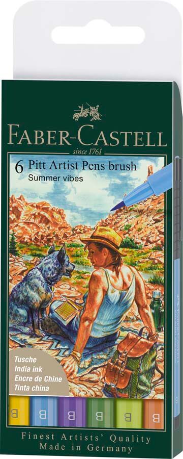 Faber-Castell Pitt Artist Pen brush Sumer Vibes 6 colores