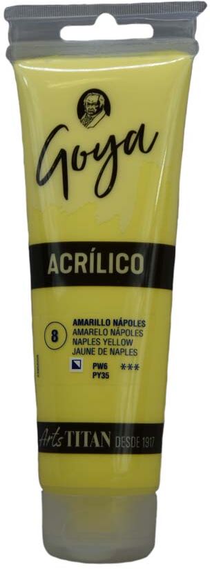 Titan Arts Pintura acrílica Goya 125ml amarillo Nápoles