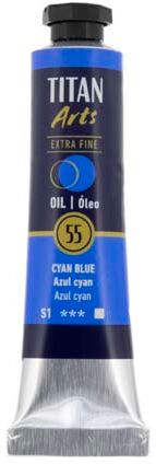 Titan Arts Pintura al óleo Titan 20ml azul cian