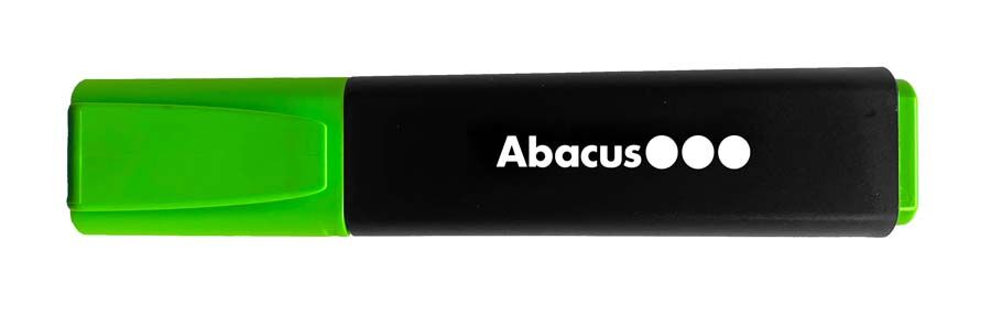 Abacus Marcador fluorescente  verde 10u