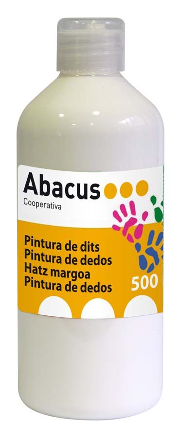 Abacus Pintura de dedos  500 ml blanco