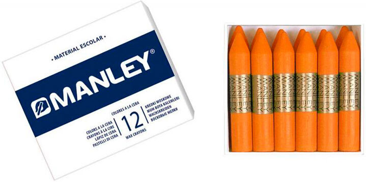 Manley Cera grasa  raranja 12u