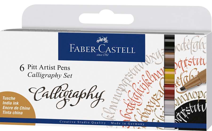 Faber-Castell Rotuladores Pitt Calligraphy 6 colores