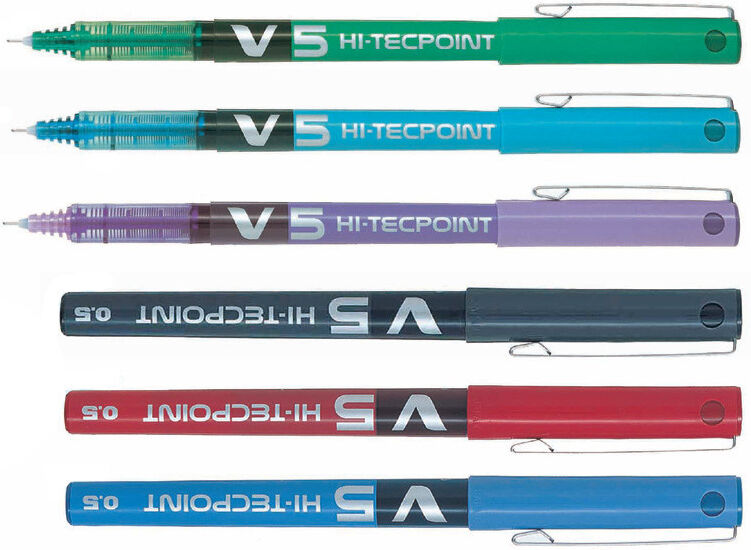 Pilot Rotulador  V5 Hi-Tecpoint azul claro 1u