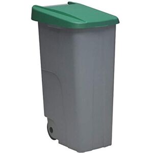 Denox Contenedor  Reciclo 110L Tapa cerrada verde