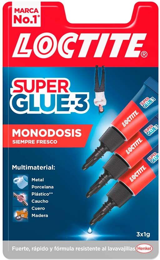 Superglue Pegamento Loctite -3 Monodosis 3u