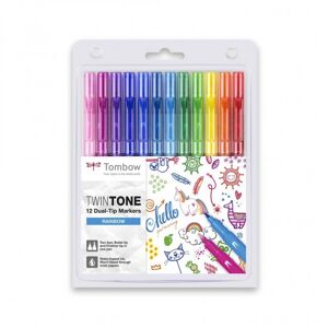 Tombow Rotuladores  TwinTone Dual Arco Iris 12 colores