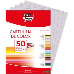 Fixo Cartulina A3 180g 50u gris perla