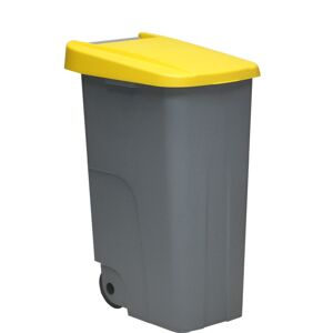 Denox Contenedor  Reciclo 110L Tapa cerrada amarillo