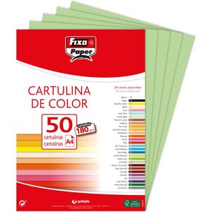 Fixo Cartulina  A4 160g verde manzana 50u