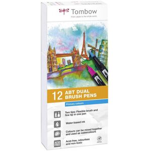 Tombow Rotuladores  Dual Brush primarios 12 colores