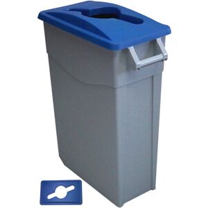 Denox Contenedor  Reciclo 65L - Tapa abierta azul