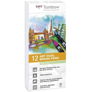 Tombow Rotuladores  Dual Brush pastel 12 colores