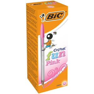 Bic Bolígrafo  Cristal Fun rosa 20u