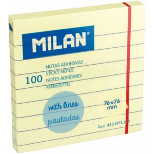 Milan Notas adhesivas pautadas  76x76mm