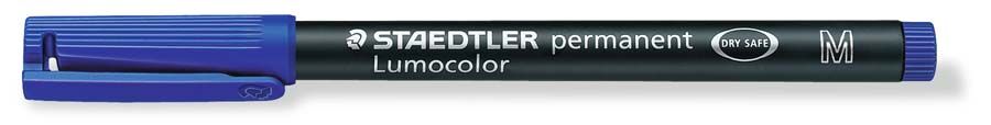 Staedtler Rotulador permanente  Lumocolor punta M azul 10u