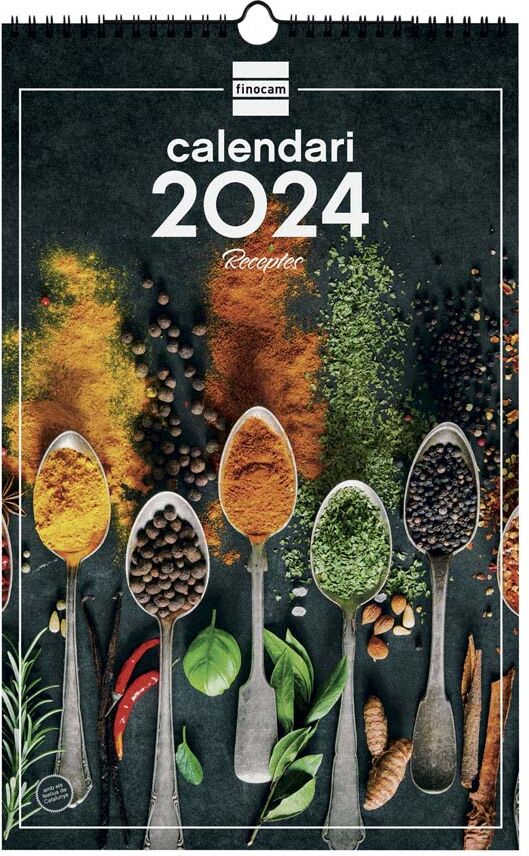 Finocam Calendario pared  Esp 25X40 2024Recetas cat