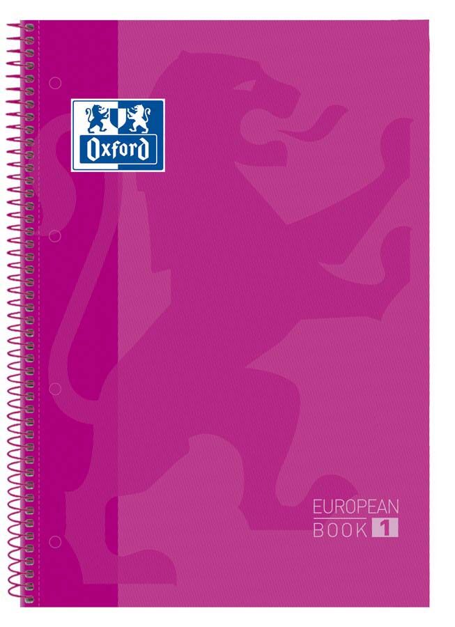 Oxford Notebook  EuropeanBook 1 A4 80 hojas 5x5 fucsia
