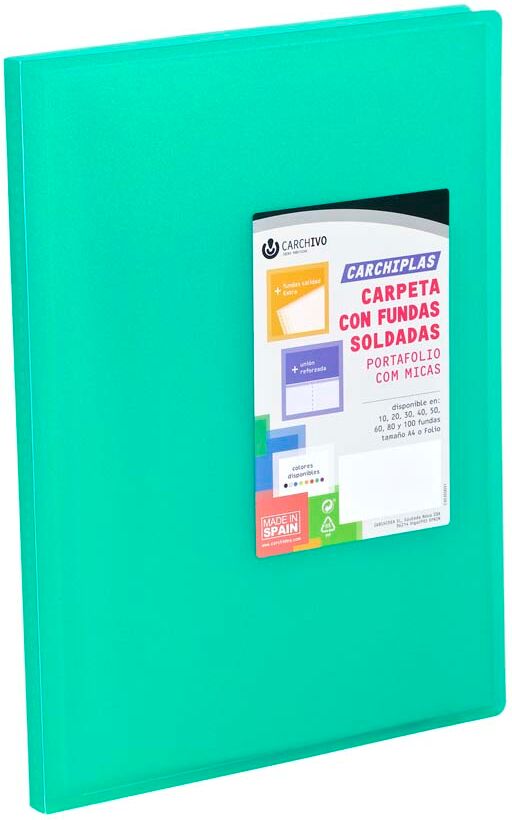 Carchivo Carpeta 40 fundas A4 Carchiplas Book verde