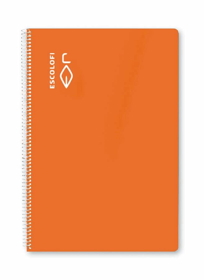 Escolofi Libreta espiral  Folio 100 hojas milimetrado 2x2x16 naranja