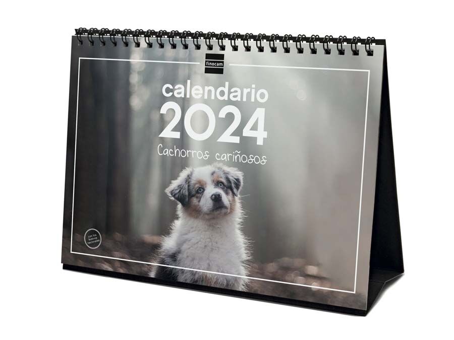 Finocam Calendario sobremesa  2024 Cachorros cas