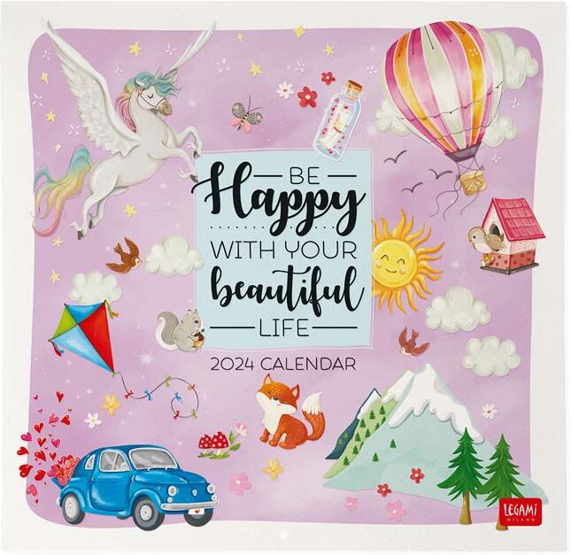 Legami Calendario pared  30X29 2024 Live Happy