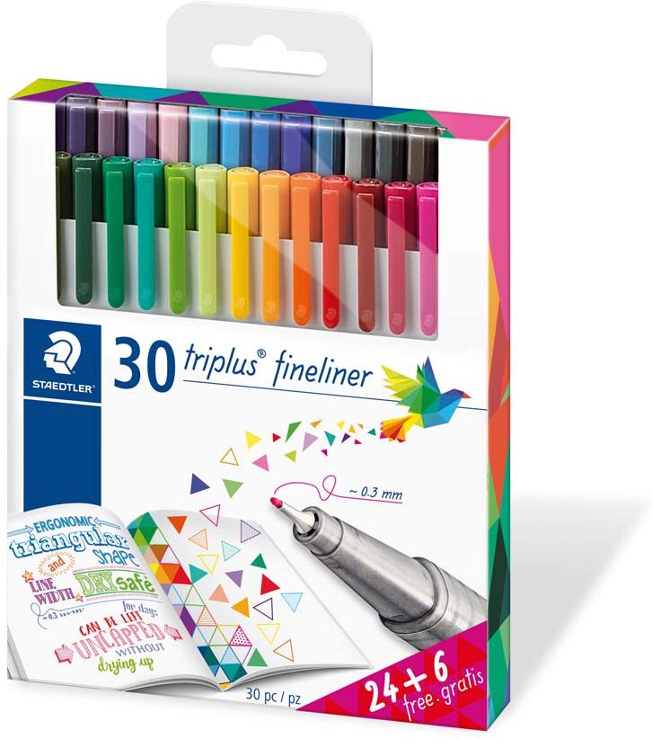 Staedtler Rotuladores  Triplus Fineliner 30 colores