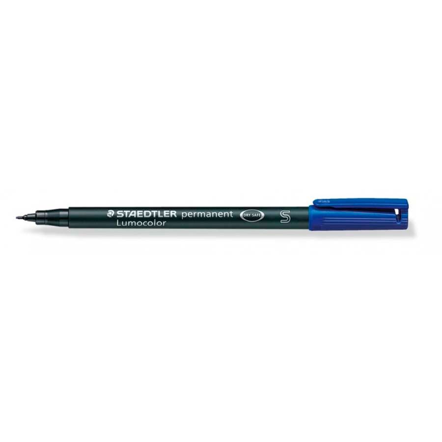 Staedtler Rotulador permanente  Lumocolor punta S azul 10u