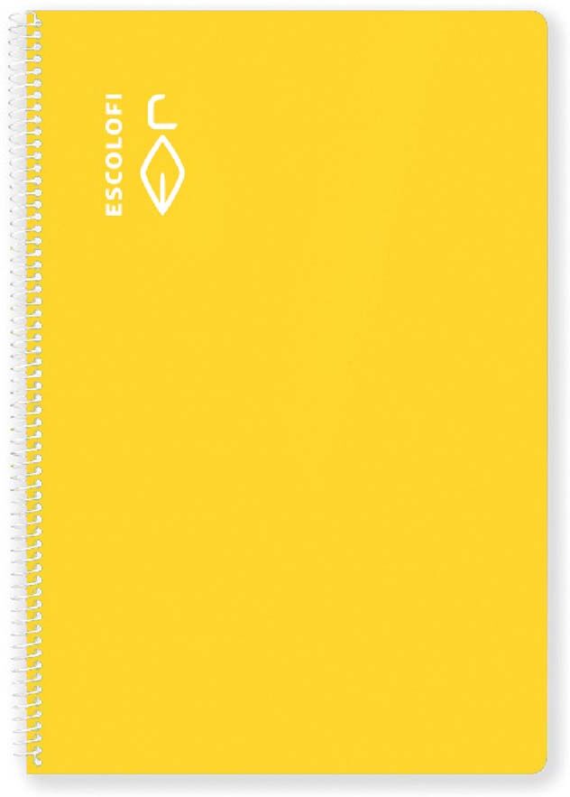 Escolofi Libreta espiral  A5 50 hojas liso amarillo