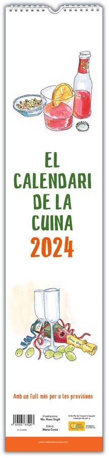 Cuina Calendario pared de la  2024 catalán