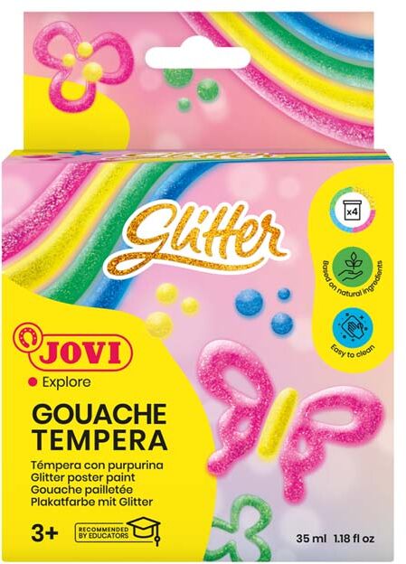 Jovi Tempera  Glitter 6 colores