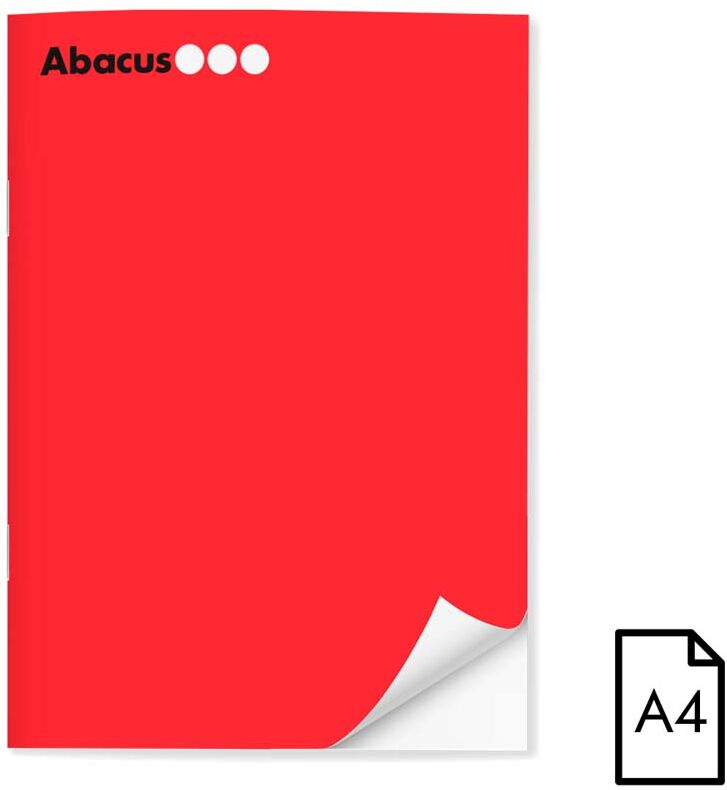 Abacus Libreta grapada  A4 48 hojas liso rojo