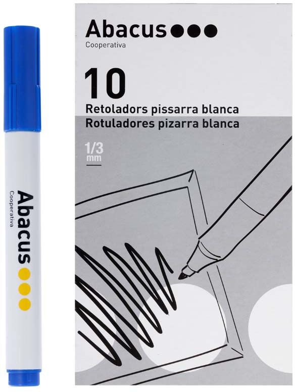 Abacus Rotulador pizarra blanca  azul 10u