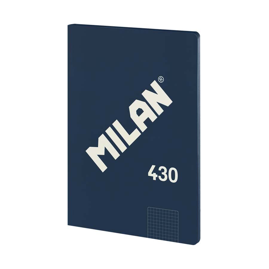 Milan Libreta grapada A4 48h 4x4  1918 azul