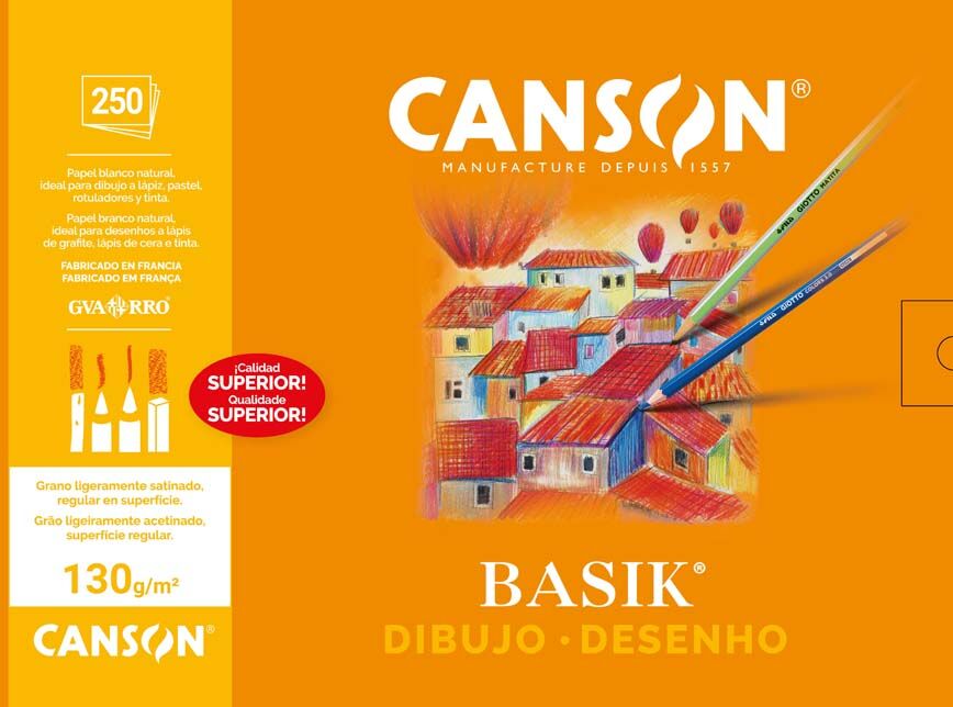 Canson Papel de dibujo  A3 250 hojas