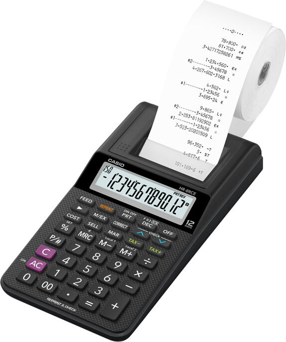 Casio Calculadora Impresora oficina  HR-8RCE-BK