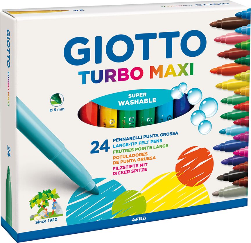 Giotto Rotuladores de colores  Turbo Maxi 24 colores