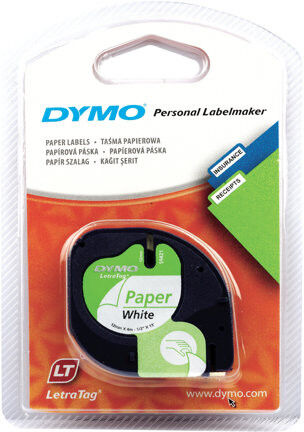 Dymo Tag Papel Blanco cinta para rotular