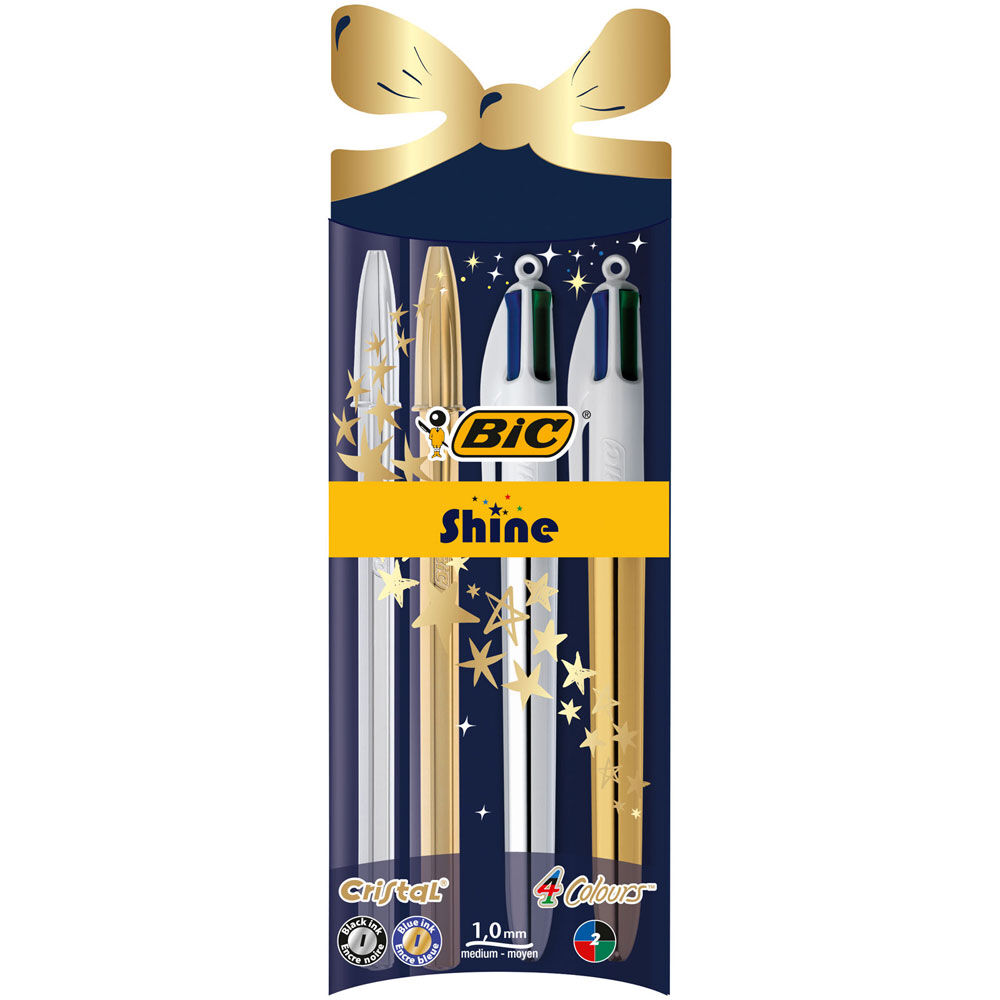 Bic Bolírafo  Shine Cristal 4 unidades