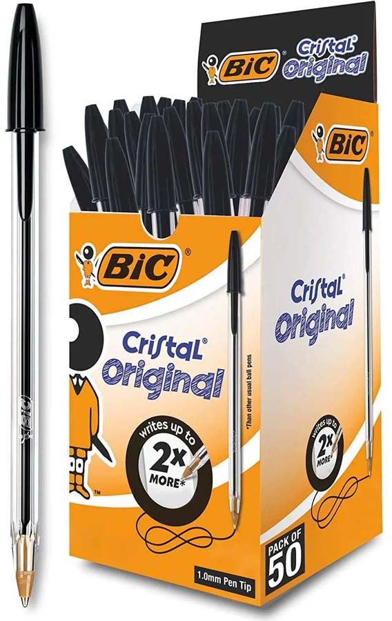 Bic Bolígrafo  Cristal negro 50u