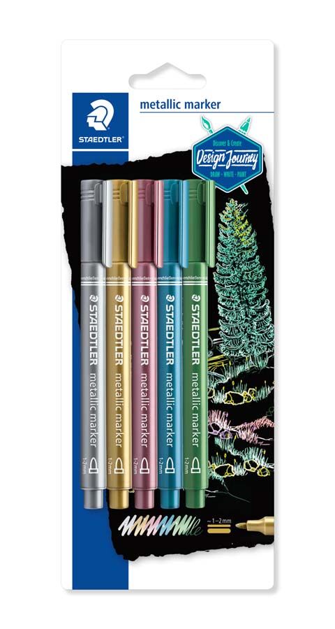 Staedtler Rotulador  Metallic Marker 5 colores