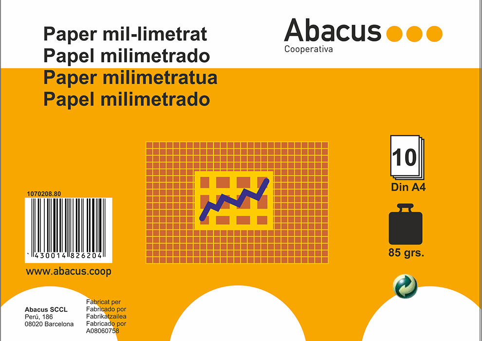 Abacus Papel milimetrado A4 85g  10 hojas